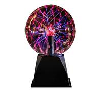 Riserva Magic Plasma Ball 6 Inch, Plasma Globe Lamp Touch and Sound Sensitive, Plug in Sphere Night Light, Magic Light for Decorations, Bedroom, Party, Living Room