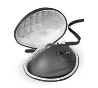 RISETECH Mouse Travel Case Compatible with Logitech MX Ergo S Advanced Wireless Trackball Mouse Laptop Computer Mouse Hard Carrying Bag - with Clip and Lanyard