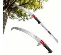 RISETEX Pole Saws for Tree Trimming 9.2 FT, Manual Pruning Saw with Manganese Steel Blade, Long Reach Branch Cutter Pole Pruner, Lightweight Tree Trimmer for Yard Garden Forestry