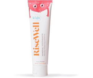 RiseWell Mineral Toothpaste for Kids - Hydroxyapatite Toothpaste with Xylitol for Teeth Protection - Made by Dentists, Safe to Swallow, Gentle and All Natural - Cake Batter Flavor, 3.4 Oz