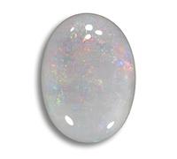 RISHAB GEMSTORE 12.25 Ratti / 11.00 Carat Australian Opal Astrological Stone Lab Certified Natural White Opal Rashi Ratan Stone Loose Fire Opal Gemstone,