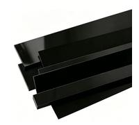 RISHORI 2 pcs Black ABS Plastic Flat Bar, Black Rectangular Plastic Strip 500mmx35mm Thick 2-30mm, for DIY Projects and Crafts,500x35x8mm