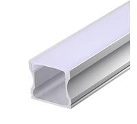 RISHORI 3.3ft/1m LED Aluminum Channel,Milky Diffuser Deep Aluminum Channel Profile Track Extrusion for LED Strip Linear Light,Borderless,17mm*14mm borderless