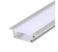 RISHORI 3.3FT/1M LED Channel Aluminum U Shape with edge Silver LED Strip Diffuser Channel with Milky White Cover Easy Installation,18mm*07mm with edge