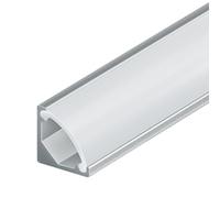 RISHORI 3.3FT/1M V Shape LED Profile with Milky White Cover Aluminum Diffuser Channel LED Strip Light Diffuser Corner Lighting,8mm*8mm silver slot