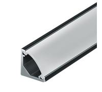 RISHORI 3.3FT/1M V Shape LED Profile with Milky White Cover Aluminum Diffuser Channel LED Strip Light Diffuser Corner Lighting,8mm*8mm black slot