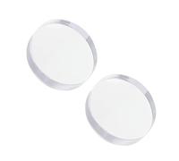 RISHORI Acrylic Block Clear Solid Cylinder Blocks Risers Simple High-Definition Transparent 2PCS Stands Base Designed for Desktop or Counter,Diameter 6cm,Height 2cm