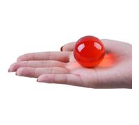 RISHORI Acrylic Clear Polished Sphere Solid Small Diameter 25MM Transparent Balls Strong Gloss Exceptional Clarity for Taking Pictures,Red