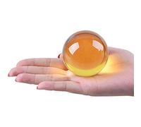 RISHORI Acrylic Clear Polished Sphere Solid Small Diameter 25MM Transparent Balls Strong Gloss Exceptional Clarity for Taking Pictures,Yellow