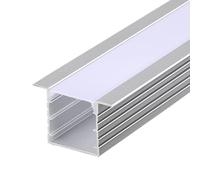 RISHORI Aluminum Profile 3.3ft Silver U-Shape Aluminum Channel Internal Corner Mounting Channel with Cover for Flex/Hard LED Strip Light,15mm*15mm with edge