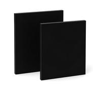 RISHORI Black Polypropylene Sheet, PP Board, 2 Pack, 3mm Thickness, Suitable for Chemical Fields, Insulating Gaskets, and Car Body Panels,10×10cm