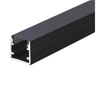 RISHORI LED Aluminum Profile, 1Meter/3.3ft U-Shape Light Strip Diffuser, Black Channel with Milky White Cover, Led Diffuser U Shape System Track,10 * 10 without edge