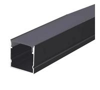 RISHORI LED Aluminum Profile, 6Meter/19.69ft U-Shape Light Strip Diffuser, Black Channel with Milky White Cover, Led Diffuser U Shape System Track,20 * 20 without edge