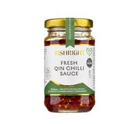RishRight Fresh Qin-Chilli Sauce | GI-certified Fresh Qin-Chilli | 400-Year-Old-Recipe | Fruity & Perfectly Spiced | No Sugar | Healthy & Tasty | Cheese, bread, crackers, eggs | 160 g