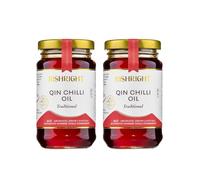 RishRight Qin Chilli Oil Traditional | Authentic Chinese Chilli Oil | Mild Heat | Vegan & Gluten Free | No MSG & Sugar | For Dumplings, Chinese Noodles, Stir Fry, Dips & Salad Dressing | 150g x 2