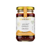 RishRight Yo Po Chilli Golden Drizzle | Gold Winning | Silky Nutty Aromatic | All Natural | Qin-Chilli | Versatile, Easily Drizzling, Eggs, Noodles, Pizza, Steak |Stir Well Before Serving|160 g