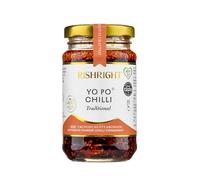 RishRight Yo Po Chilli | Great Taste Award | 400-Year-Old-Recipe| Crispy Chili | Nutty Flavour | No Additives, MSG | Vegan-Approved | GI-Certified Qin-Chilli | Noodles, Ramen, Stir-Fries, Eggs | 160 g