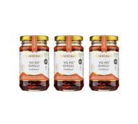 RishRight Yo Po Chilli Oil, Qin Chilli Single Origin, Crispy Chili Oil, 100% Natural & Vegan Chili Crisp, 400-Year-Old Recipe, Award Winner Chili Crisp Oil, 160g x 3