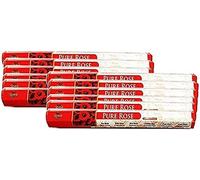Rishta Agarbatti - Authentic Flavorful Culinary Enhancements - Aromatic Incense Sticks for Pooja, Yoga, Aromatherapy, Room Freshener, Meditation - Rose Agarbatti 20stk (Pack of 12)