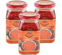 Rishta Various Flavoured Pickles, Chutney, Paste - Authentic Flavorful Culinary Enhancements - Perfect Condiment for Indian Dish - Sugarcane Flavor Dessert Addition - Chundo 450g (Pack of 3)