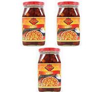 Rishta Various Flavoured Pickles, Chutney, Paste - Authentic Flavorful Culinary Enhancements - Perfect Side Condiment for Indian Dish - Sugarcane Flavor Dessert Addition - Katki 450g (Pack of 3)