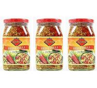 Rishta Various Flavoured Pickles, Chutney, Paste - Authentic Flavorful Culinary Enhancements - Perfect Side Condiment for Indian Dish - Natural Sweetener - Red Chilli Pickle 400g (Pack of 3)
