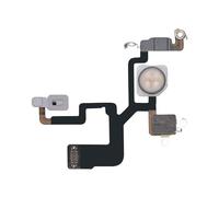 Risidamoy Flash Light Flex Cable Replacement for iPhone 12 Pro Max Repair Flashlight Part Fix Silent Switch with Pre-Installed Metal Bracket Holder 12Promax for A2342, A2410, A2412, A2411.