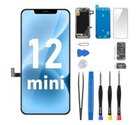 Risidamoy for iPhone 12 Mini Screen Replacement with Earpiece 5.4" LCD Display 3D Touch Digitizer Proximity Sensor Assembly Full Repair Tool Kit Magnetic Pad Waterproof Seal A2176 A2398 A2399 A2400