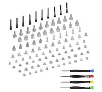 Risidamoy for iPhone 15 Pro Max Complete Full Screw Set Replacement 15promax with Repair Pentalobe Bottom Screws Inner Part with 4 Screwdrivers for A3106 A2849 A3105 A3108