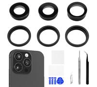Risidamoy for iPhone 16 Pro Camera Lens Glass with Frame Replacement Rear Camera Back Camera Lens Metal Frame Cover Replace for iPhone16pro with Full Repair Tools Kit Model A3293 A3294 A3083 A3292