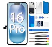 Risidamoy for iPhone 16 Pro Screen Replacement 6.3‘’ with Earpiece Proximity Sensor LCD Touch Full HD Screen Digitizer Frame Assembly Ambient Light Sensor Tool Kit Fits A3293 A3294 A3083 A3292