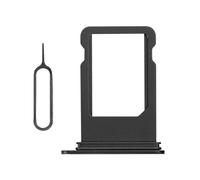 Risidamoy for iPhone 8 Plus Black SIM Card Adapter Replacement Single SIM Version 8Plus Single Card Slot Holder Part with Waterproof Rubber Ring SIM Ejector for A1864 A1897 A1898