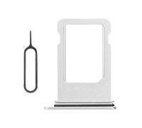Risidamoy for iPhone 8 Plus Silver SIM Card Slot Replacement Single SIM Version 8Plus Single Card Tray Holder Adapter with Waterproof Rubber Ring Card Removal Tool for A1864 A1897 A1898