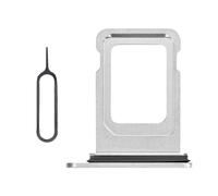 Risidamoy for iPhone X Silver SIM Card Tray Holder Replacement Single SIM Version for iPhone 10 Card Slot with Waterproof Rubber Ring Repair Fix Kit Card Removal Tool for A1865 A1901 A1902