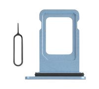 Risidamoy for iPhone XR Blue SIM Card Slot Replacement Single SIM Version Card Tray Holder Adapter with Waterproof Rubber Ring Repair Tool Fix Kit SIM Ejector for A1984 A2105 A2106 A2107 A2108