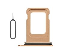 Risidamoy for iPhone Xs Max Gold SIM Card Slot Single SIM Version XSMAX Card Tray Holder Replacement with Waterproof Rubber Ring SIM Ejector for A1921 A2101 A2102 A2103 A2104