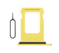 Risidamoy SIM Card Tray Holder Slot Replacement for iPhone 14 (Yellow) with Waterproof Rubber Seal Ring and Removal Tool Open SIM Card Tray Eject Pin for iPhone 14 Plus (Single Sim Version)