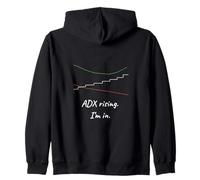 Rising ADX Technical Analysis Trader Humor Zip Hoodie