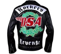 Rising Bloom Men's Biker Cafe Racer Black Fashion Zipper Motorcycle Style Genuine Leather Jacket (as8, alpha, 3x_l, regular, regular, Faux Leather)