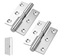 Rising Butt Lift Off Door Hinges - 2Pcs Stainless Steel Heavy Duty Door Hinges 3 Inch - Rust-Resistant Internal & External Door Hinge for Wood - 75mm Left Hand Outswing