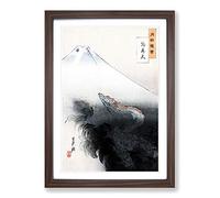 Rising Dragon by Ogata Gekko Framed Print | A2 Walnut Framed Wall Art | Ready to Hang | Modern Nature Picture | Living Room Bedroom Lounge Office