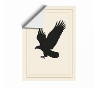 Rising Eagle Minimalist Unframed Wall Art Print A4 (29.7×21cm), Wall Decor for Living Room, Bedroom, Office & Home, Art Gift