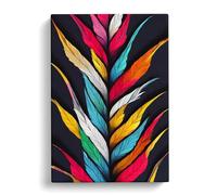 Rising Feathers Peach Canvas Print | Gallery Wrapped 30mm Frame Wall Art | 30x20 inches | Ready to Hang | Contemporary Still Life Picture | Living Room Bedroom Lounge Office