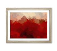 Rising Flames In Abstract Modern Art Framed Print | A2 Oak Framed Wall Art | Ready to Hang | Abstract Fantasy Picture | Living Room Bedroom Lounge Office