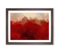 Rising Flames In Abstract Modern Art Framed Print | A2 Walnut Framed Wall Art | Ready to Hang | Abstract Fantasy Picture | Living Room Bedroom Lounge Office