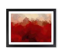 Rising Flames In Abstract Modern Art Framed Print | A4 Black Framed Wall Art | Ready to Hang | Abstract Fantasy Picture | Living Room Bedroom Lounge Office