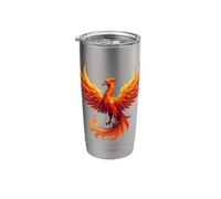Rising Flames Phoenix Rebirth Mythical Bird Stainless Steel Insulated Tumbler