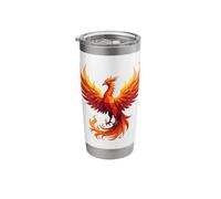 Rising Flames Phoenix Rebirth Mythical Bird Stainless Steel Insulated Tumbler