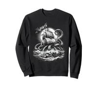 Rising from the Abyss - Classic Sea Monster Engraving Sweatshirt