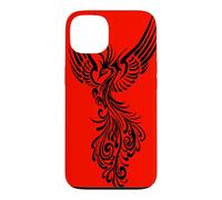 Rising From The Ashes Black Artistic Phoenix Illustration Case for iPhone 13